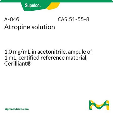 Atropine solution 1.0&#160;mg/mL in acetonitrile, ampule of 1&#160;mL, certified reference material, Cerilliant&#174;