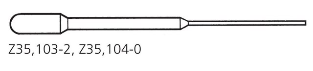 Transfer pipette, polyethylene narrow two-step stem, bulb draw 3.0&#160;mL, non-sterile