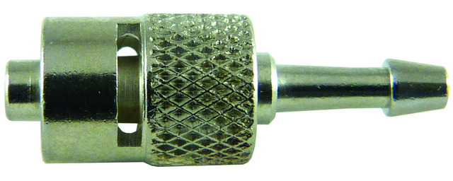 Luer-to-Tubing Connector male Luer lock to hose end, for tubing i.d., 1/16 &#8209; 3/32&#160;in., nickel plated