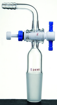 Synthware&#8482; metering flow control adapter with PTFE stopcock joint: ST/NS 14/20