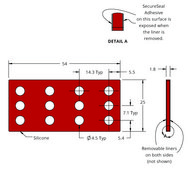 Grace Bio-Labs Press-To-Seal silicone isolator, PSA both sides wells, 12 (Round, 4.5mm diameter, 1.8mm depth), (Adhesive on both sides)