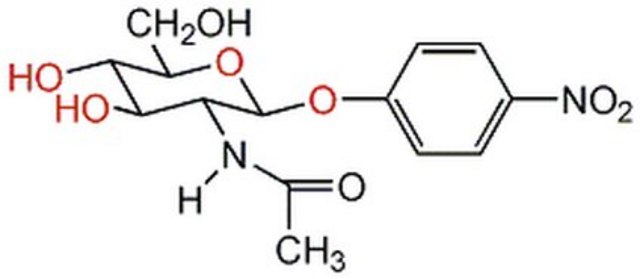 p-硝基苯基-N-乙酰基-&#946;-D-氨基葡糖苷 Useful substrate for rapid colorimetric assay of N-acetyl-&#946;-glucosaminidase activity in human urine.