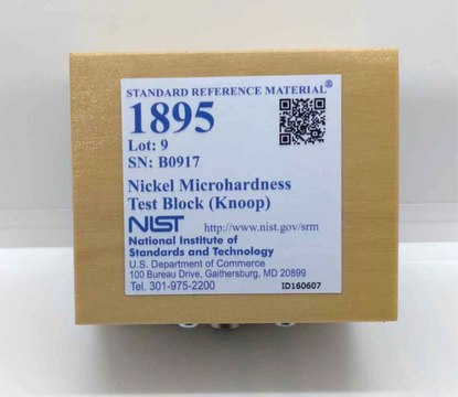 Nickel microhardness test block (Knoop) NIST&#174; SRM&#174; 1895