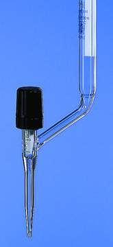 BRAND&#174; BLAUBRAND&#174; burette, lateral stopcock volume 25&#160;mL, accuracy: ±0.03&#160;mL, clear borosilicate glass 3.3 (Schellbach stripes, PTFE spindle)