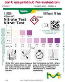 Nitrate Test colorimetric, 10-500 mg/L (NO3-), for use with MQuant® StripScan App