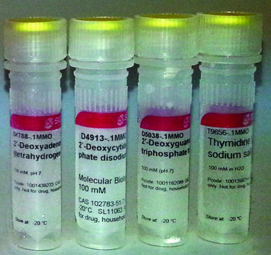 Deoxynucleotide Set, 100 mM Individual dNTPs for routine PCR; 1 mL each