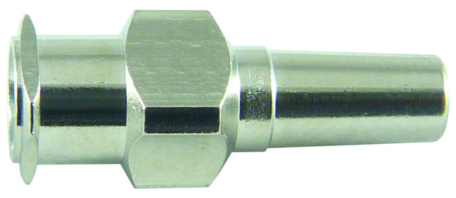 1-way Luer-to-Luer adapter FLL to ML (plated brass)