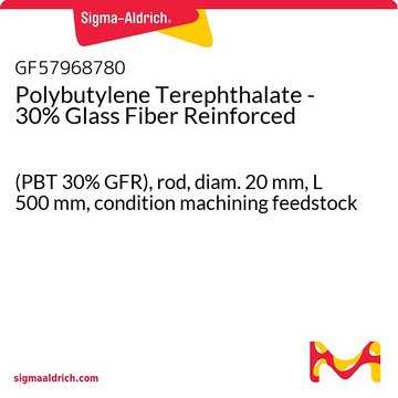 Polybutylene Terephthalate - 30% Glass Fiber Reinforced (PBT 30% GFR), rod, diam. 20&#160;mm, L 500&#160;mm, condition machining feedstock