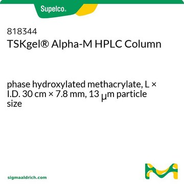 TSKgel&#174; Alpha-M HPLC Column phase hydroxylated methacrylate, L × I.D. 30&#160;cm × 7.8&#160;mm, 13&#160;&#956;m particle size