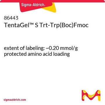 TentaGel&#8482; S Trt-Trp(Boc)Fmoc extent of labeling: ~0.20&#160;mmol/g protected amino acid loading