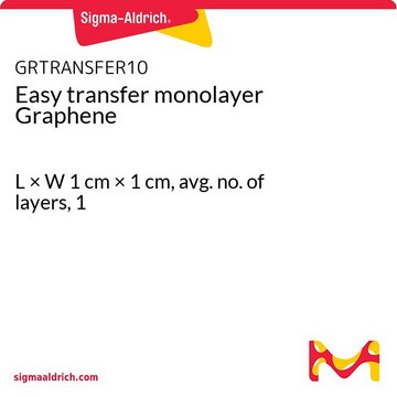 Easy transfer monolayer Graphene L × W 1&#160;cm × 1&#160;cm, avg. no. of layers, 1