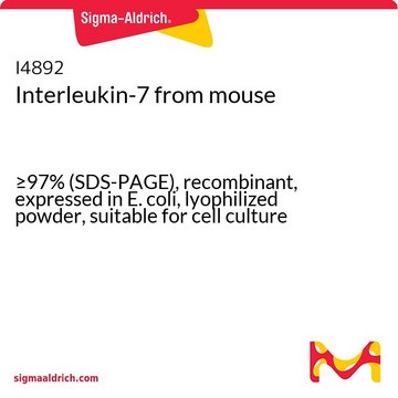 Interleukin-7 from mouse &#8805;97% (SDS-PAGE), recombinant, expressed in E. coli, lyophilized powder, suitable for cell culture