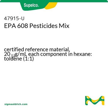 EPA 608 Pesticides Mix certified reference material, 20&#160;&#956;g/mL each component in hexane: toluene (1:1)