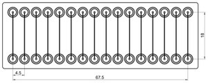 Straight channel chip (16 parallel channels) Fluidic 142, COC