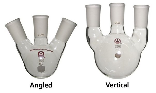 Aldrich&#174; three-neck round-bottom flask vertical, capacity 50&#160;mL, joint: ST/NS 14/20