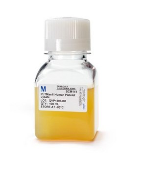 PLTMax人血小板裂解物 PLTMax Human Platelet Lysate is a growth factor rich supplement that is a superior alternative to fetal bovine serum (FBS) for human mesenchymal stem cell (MSC) culture. 100ml.