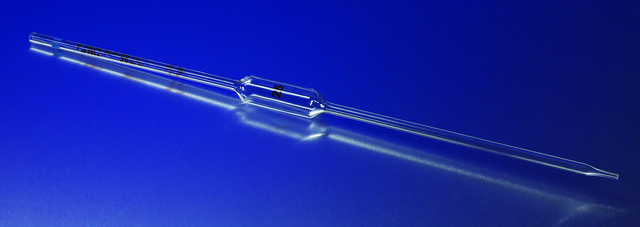 Pyrex&#174; volumetric pipette, to contain, to deliver, Class A blue, volume 1&#160;mL, accuracy: 0.006&#160;mL