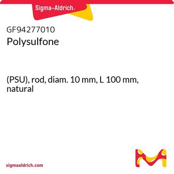 Polysulfone (PSU), rod, diam. 10&#160;mm, L 100&#160;mm, natural