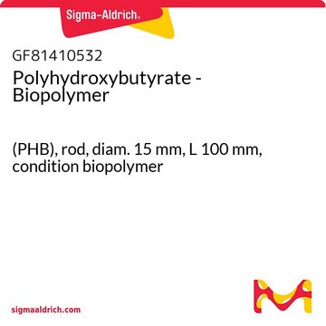 Polyhydroxybutyrate - Biopolymer (PHB), rod, diam. 15&#160;mm, L 100&#160;mm, condition biopolymer