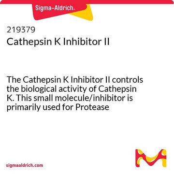 Cathepsin K Inhibitor II The Cathepsin K Inhibitor II controls the biological activity of Cathepsin K. This small molecule/inhibitor is primarily used for Protease Inhibitors applications.