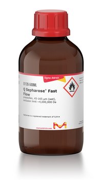 Q Sepharose&#8482; Fast Flow preswollen, 45-165&#160;&#956;m (wet), exclusion limit ~4,000,000&#160;Da