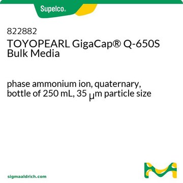 TOYOPEARL GigaCap&#174; Q-650S Bulk Media bottle of 250&#160;mL, phase ammonium ion, quaternary, 35&#160;&#956;m particle size