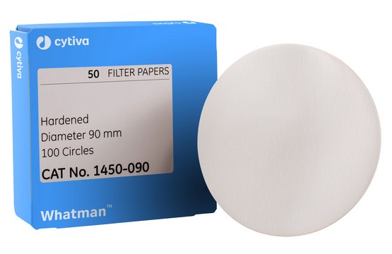 Whatman&#174; quantitative filter paper, hardened low-ash, Grade 50 circles, diam. 185&#160;mm, pack of 100