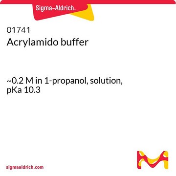 Acrylamido buffer ~0.2&#160;M in 1-propanol, solution, pKa&#160;10.3