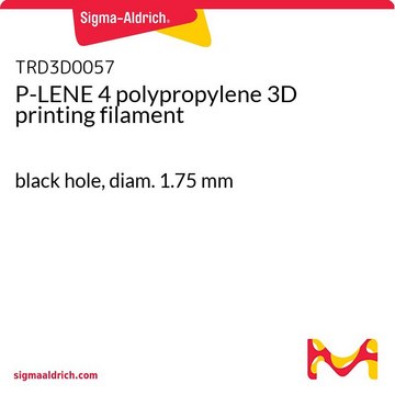 P-LENE 4 polypropylene 3D printing filament black hole, diam. 1.75&#160;mm