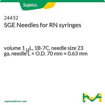 RN 注射器的 SGE 针头 volume 1&#160;&#956;L, 1B-7C, needle size 23 ga, needle L × O.D. 70&#160;mm × 0.63&#160;mm