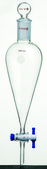 Synthware™ Squibb-style separatory funnel with PTFE stopcock and PTFE stopper 125 mL, top joint: ST/NS 24/40