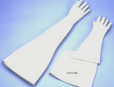Plas-Labs nitrile glove box gloves for 1 piece glove set, size 9 (for 8 in. ports)