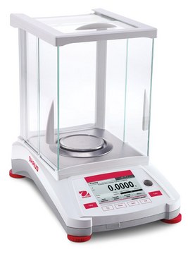 Ohaus&#174; Adventurer&#174; Analytical Balance Model AX124, weighing capacity 120&#160;g, resolution: 0.1&#160;mg, AC/DC input 210 - 2310 V, universal plug set (UK/EU Plugset)