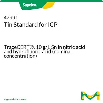 锡ICP标准液 TraceCERT&#174;, 10&#160;g/L Sn in nitric acid and hydrofluoric acid (nominal concentration)