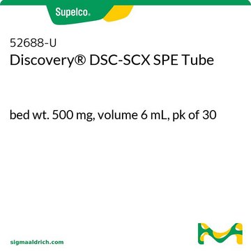 Discovery&#174; DSC-SCX SPE Tube bed wt. 500&#160;mg, volume 6&#160;mL, pk of 30