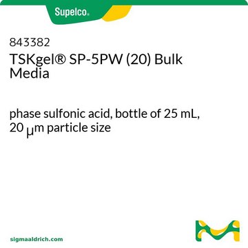 TSKgel&#174; SP-5PW (20) Bulk Media bottle of 25&#160;mL, phase sulfonic acid, 20&#160;&#956;m particle size