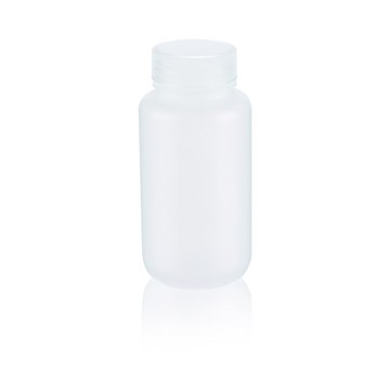 Wheaton&#174; Leak Resistant Bottle capacity 250&#160;mL, high-density polyethylene bottle, natural bottle, wide-mouth bottle, bottle diam. × H 61&#160;mm × 125&#160;mm, 43-140