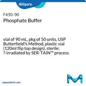 Phosphate Buffer vial capacity 120 mL, vial filling volume 90 mL, closure type, Transparent plastic flip top, pack of 50 vials, sterile; γ-irradiated by SER-TAIN™ process, USP Butterfield′s Method