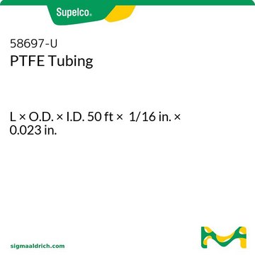 PTFE 管 L × O.D. × I.D. 50&#160;ft × 1/16&#160;in. × 0.023&#160;in.