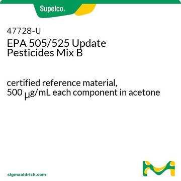 EPA 505/525 Update Pesticides Mix B certified reference material, 500&#160;&#956;g/mL each component in acetone