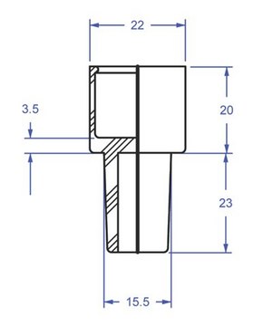 Precision Seal&#174; rubber septa red, 15/25 joints