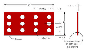 Grace Bio-Labs Press-To-Seal silicone isolator, No PSA wells, 12 (Round, 4.5mm diameter, 1.6mm depth)