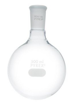 Pyrex&#174; round-bottom boiling flask, short neck capacity 500&#160;mL