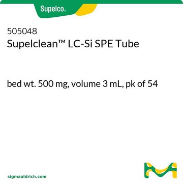 Supelclean&#8482; LC-Si 固相萃取管 bed wt. 500&#160;mg, volume 3&#160;mL, pk of 54