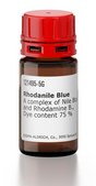 Rhodanile Blue A complex of Nile Blue and Rhodamine B., Dye content 75 %
