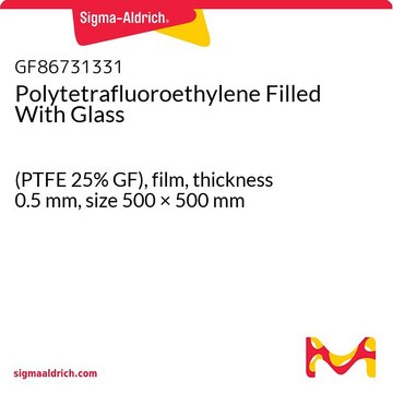 Polytetrafluoroethylene Filled With Glass (PTFE 25% GF), film, thickness 0.5&#160;mm, size 500 × 500&#160;mm