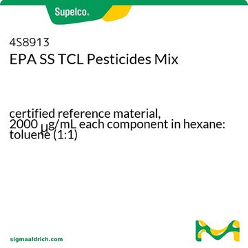 EPA SS TCL Pesticides Mix certified reference material, 2000&#160;&#956;g/mL each component in hexane: toluene (1:1)