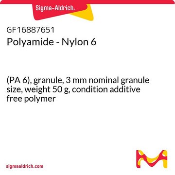 Polyamide - Nylon 6 (PA 6), granule, 3&#160;mm nominal granule size, weight 50&#160;g, condition additive free polymer