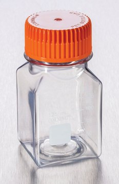 Corning&#174; 方形PET储物瓶 square clear PET, sterile, capacity 125&#160;mL, screw cap, case of 24