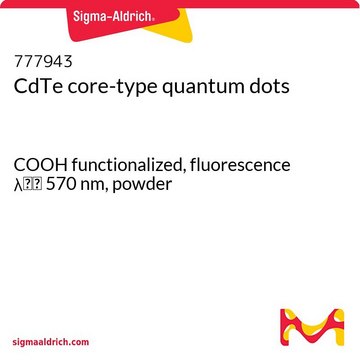 CdTe core-type quantum dots COOH functionalized, fluorescence &#955;em&#160;570&#160;nm, powder